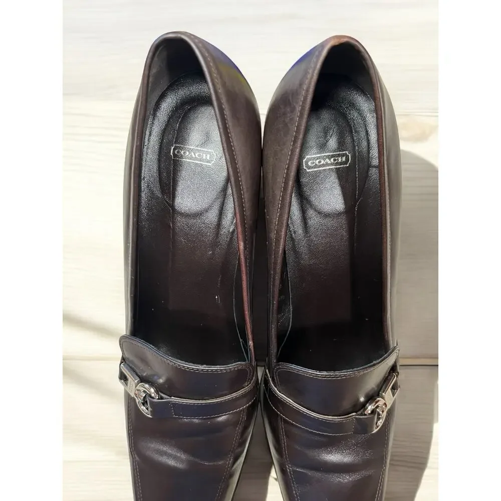 Vintage Coach P030 Deborah Calf Leather Pumps Size 7B - Picture 9 of 9